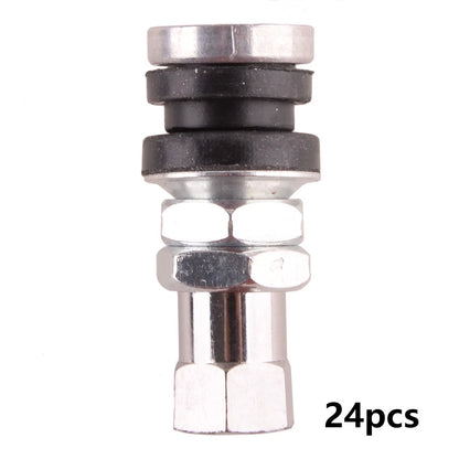 24pcs Metal Rod Wheel Tire Valve Stems for Car Truck ATV Motorcycle