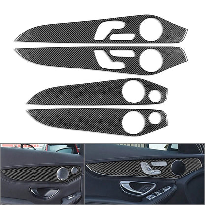 Carbon Fiber Black Interior Door Panel Cover Trim for GLC Class (2016-2021)