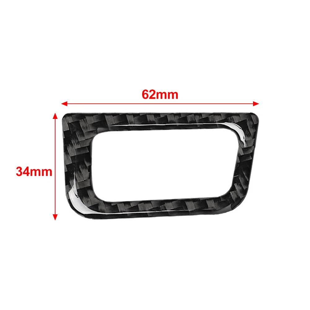 Carbon Fiber Black Rear Trunk Switch Button Frame Trim for Audi A6 A7 (2012-2018)