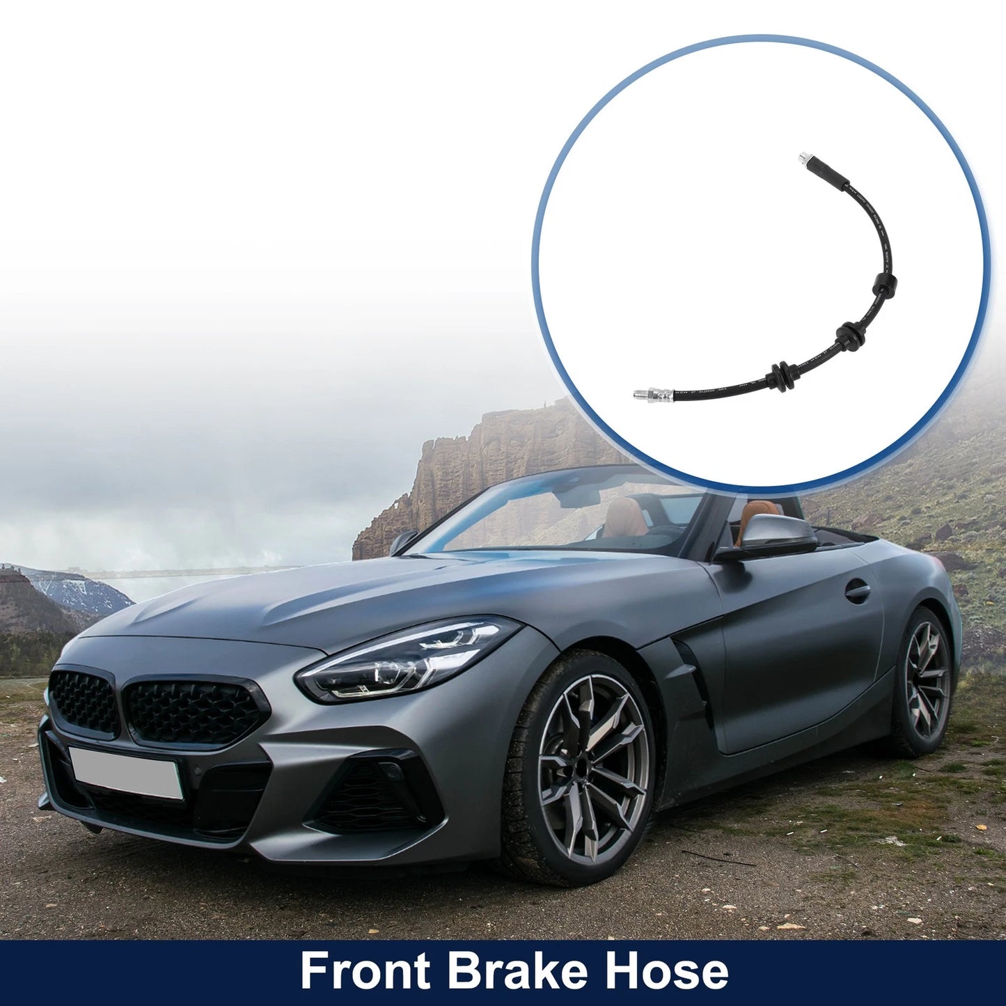 Front Brake Hose for BMW Z4 2006-2016 Hydraulic Hose 2 x 34306771720
