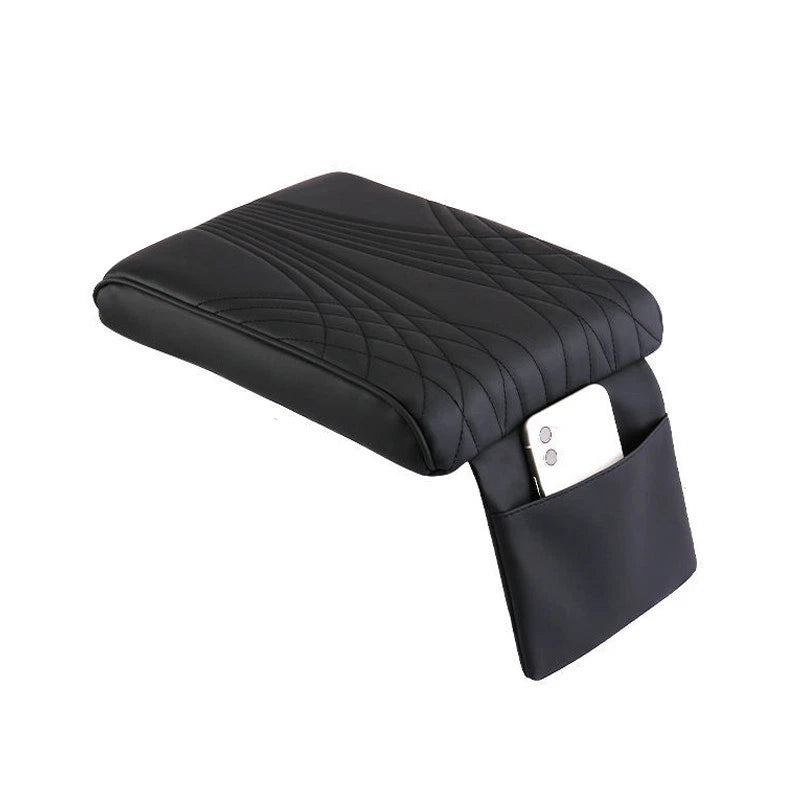 Black Car Center Console Armrest Foam Cushion Cover Mat Protector Trim