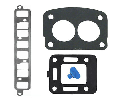 Exhaust Manifold Gasket & Drain Plug for Mercruiser 181 4cyl (1973-1990)