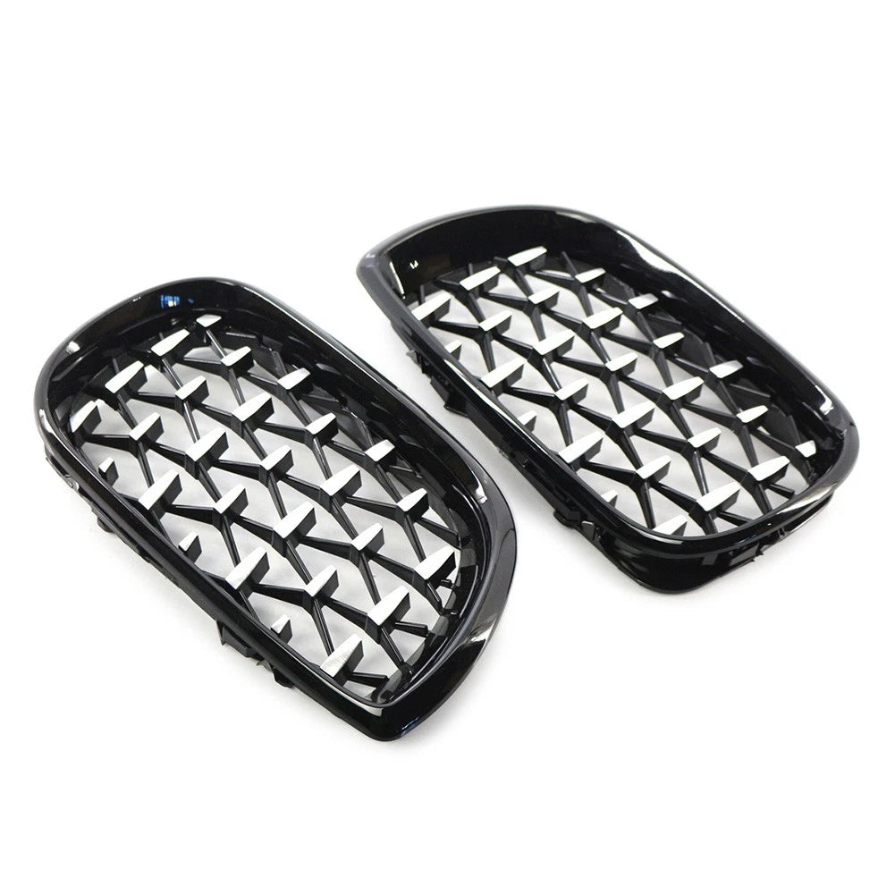 Diamond Front Grille for BMW E46 4 Door 2002-2005 Black  Pieces