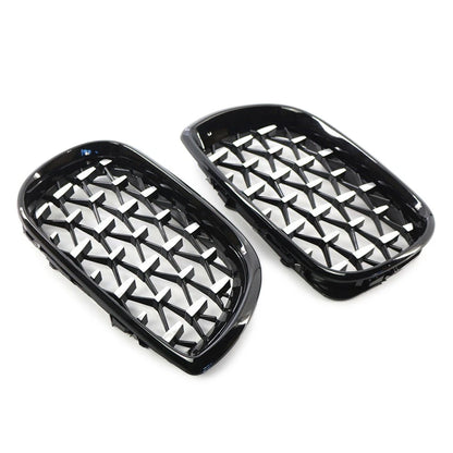 Diamond Front Grille for BMW E46 4 Door 2002-2005 Black  Pieces