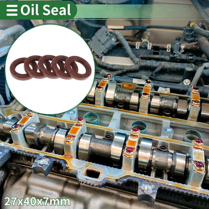 Oil Seal 27x40x7mm 5 Pcs Seal Ring Rotary Shaft Seal FKM Rubber for Make Model