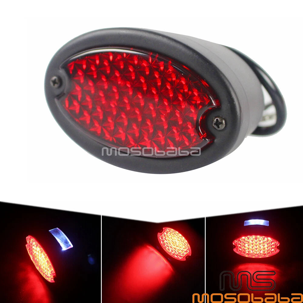LED Cat Eye Tail Light License Plate Lamp for Harley Dyna Softail (2006-2023)
