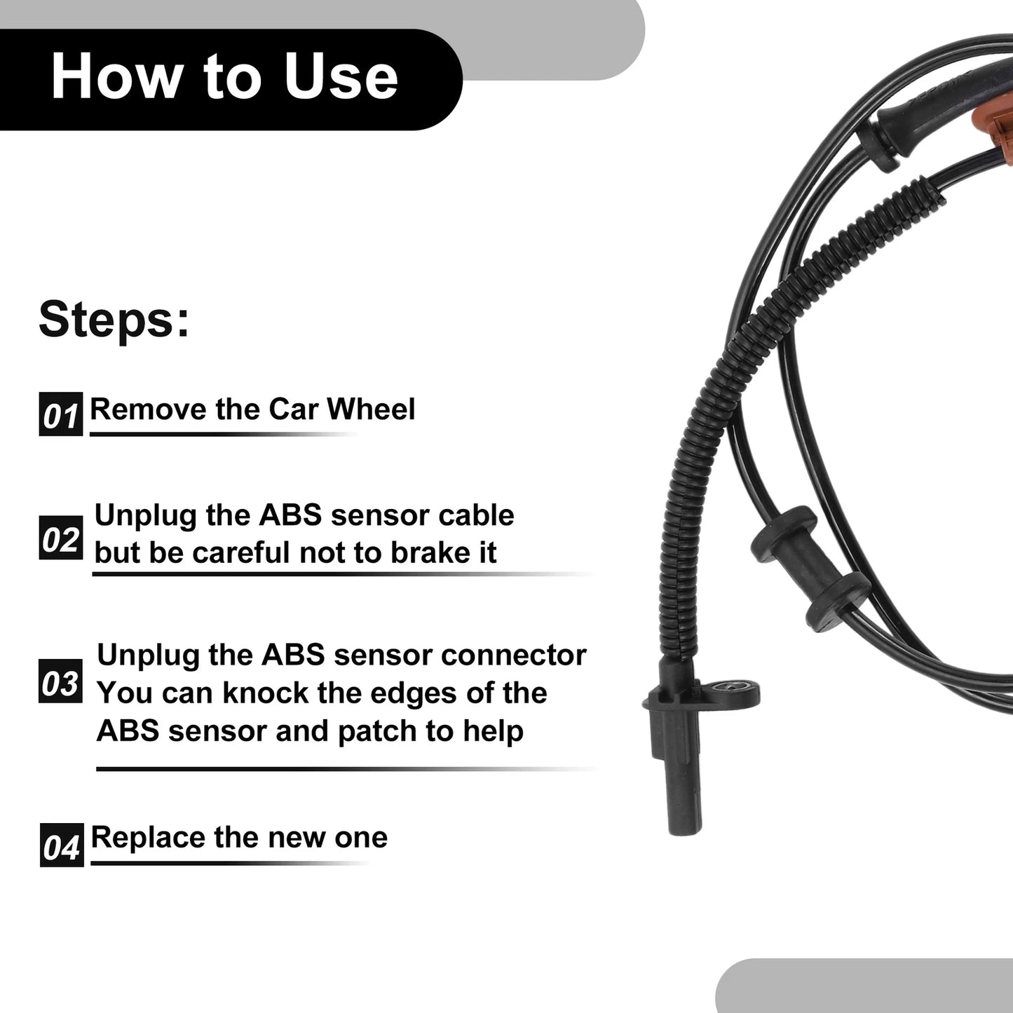 ABS Wheel Speed Sensor Left for Ford F-350 Super Duty (2011-2016)