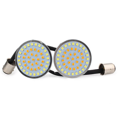 1157 Amber LED Turn Signal Inserts for Harley Davidson Motorcycles
