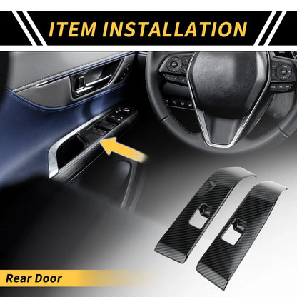 Carbon Fiber Rear Door Window Switch Panel for Toyota Tacoma (2016-2023)
