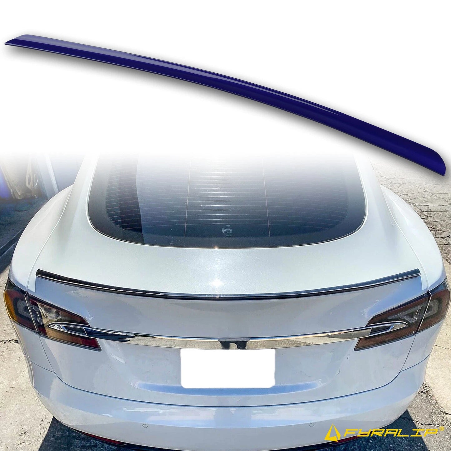 Blue Boot Lip Spoiler for Tesla Model S Sedan (2012-2017)