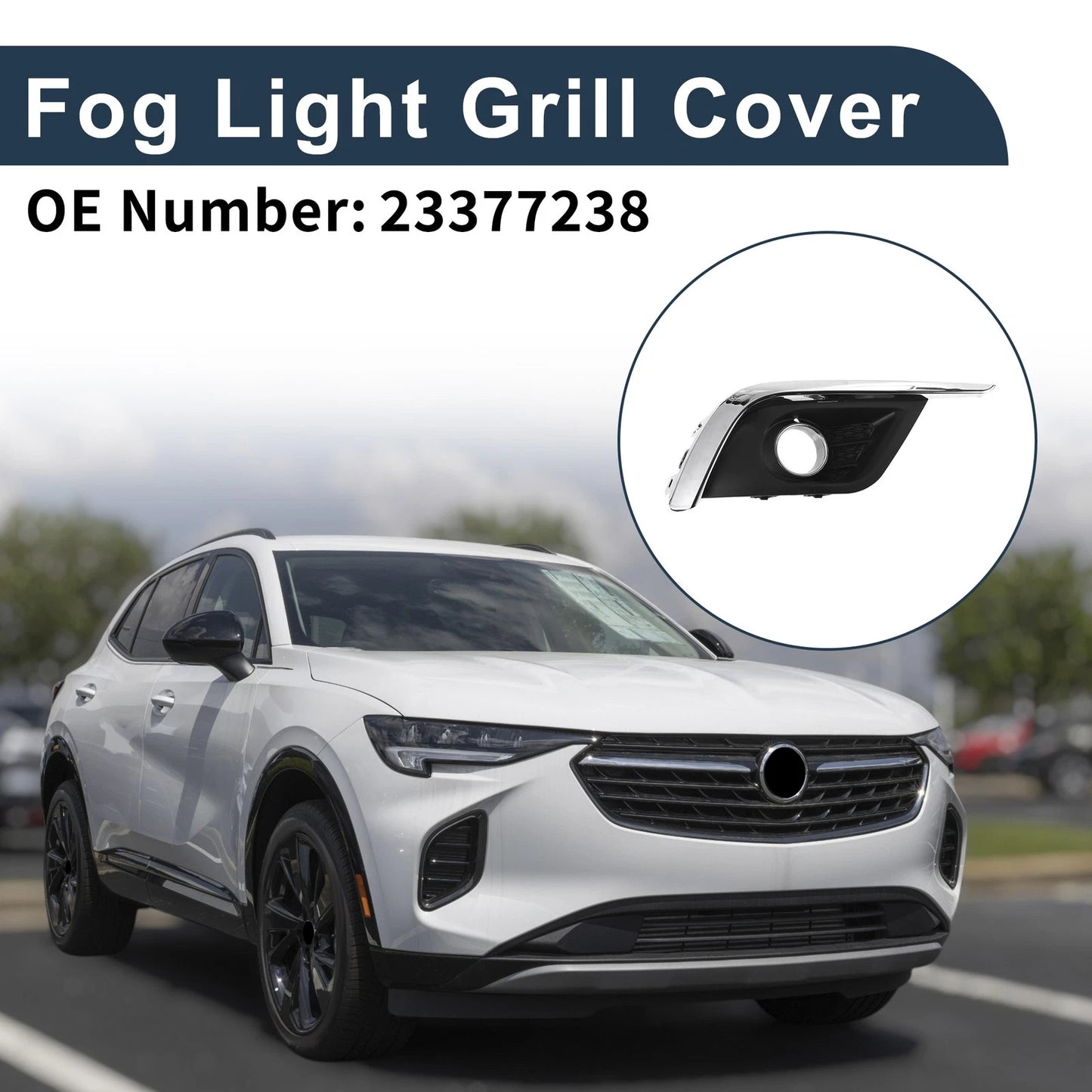 1 Pc Car Front Right Fog Light Grill for Buick Envision (2016–2018)