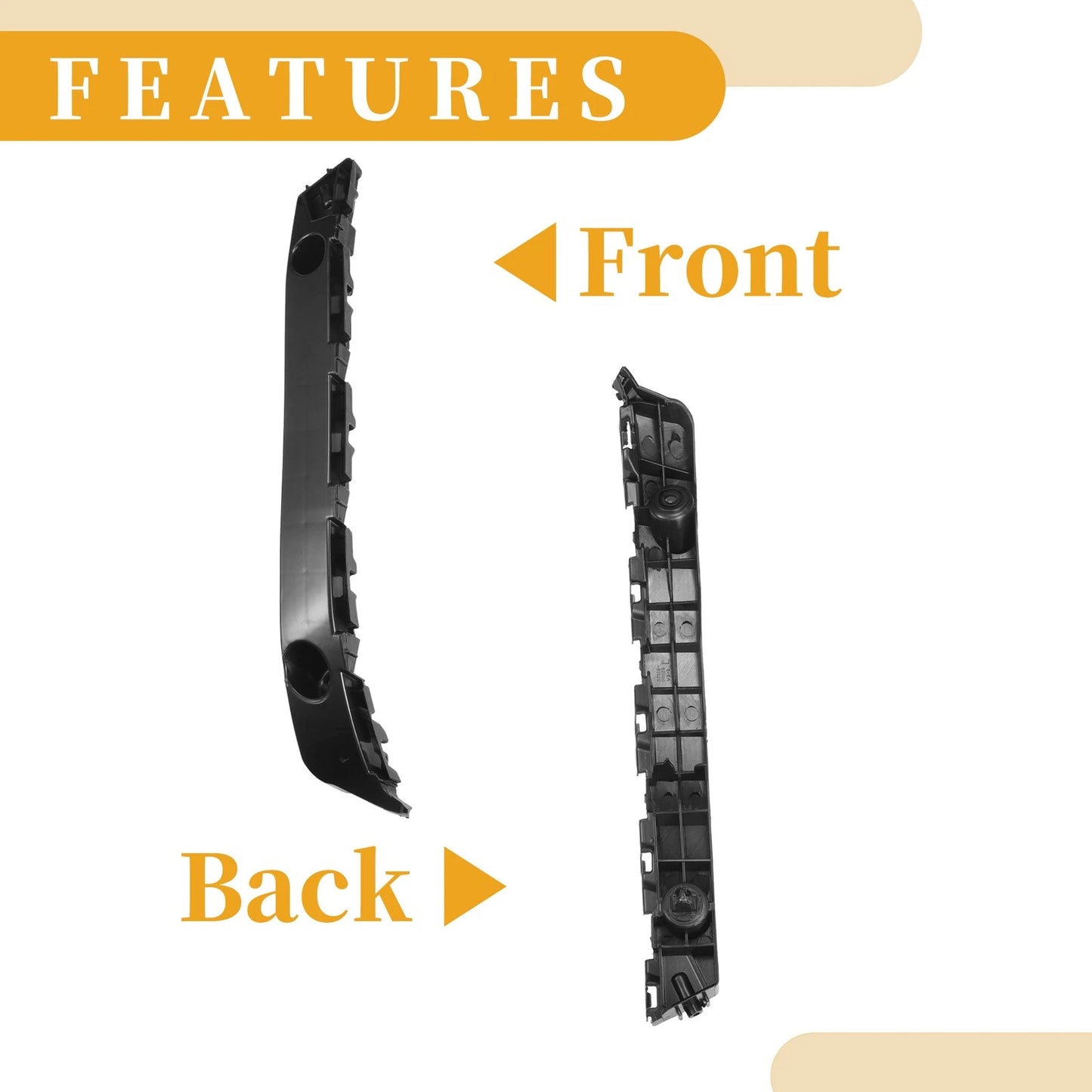 Front Bumper Support Bracket for Toyota Sienna (2011-2020) - 1 Pair