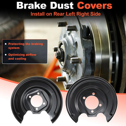 2 x Rear Left Right Brake Dust Shield for Toyota Prius (2011–2015)