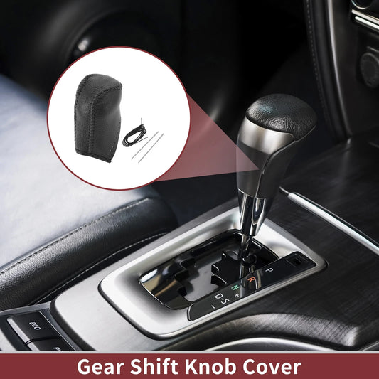 1 Pc Car Gear Shift Knob Cover for Toyota Corolla Black Faux Leather
