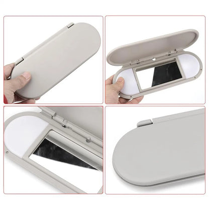 Gray Sun Visor Vanity Mirror Cover for BMW Mini Cooper F55 F56 F60 (2015-2022)