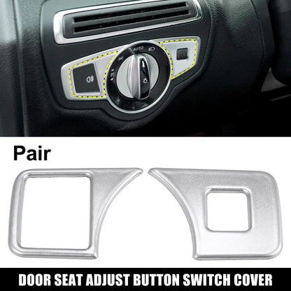 Headlight Switch Button Trim Cover for Mercedes Benz B C Class (2015-2023)