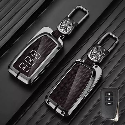 Key Fob Case Cover Aluminum Alloy Leather for Lexus GS ES IS RC NX LX RX 200