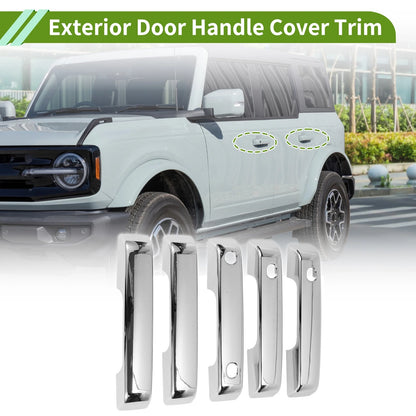 Electroplated Silver Door Handle Cover Trim for Ford Bronco (2021-2025)
