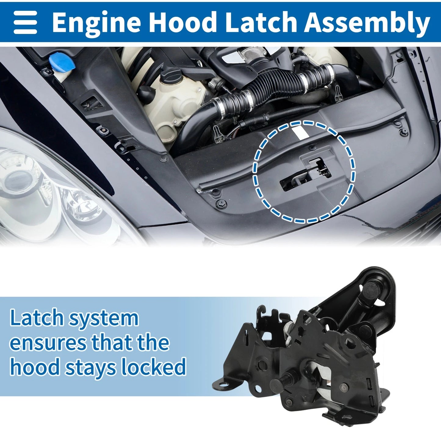 Hood Latch Assembly for BMW 528i (2000-2007)