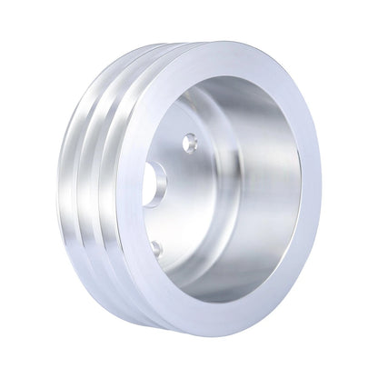 Crankshaft Pulley Long Water Pump Triple Groove for Chevy SBC 350 Engine