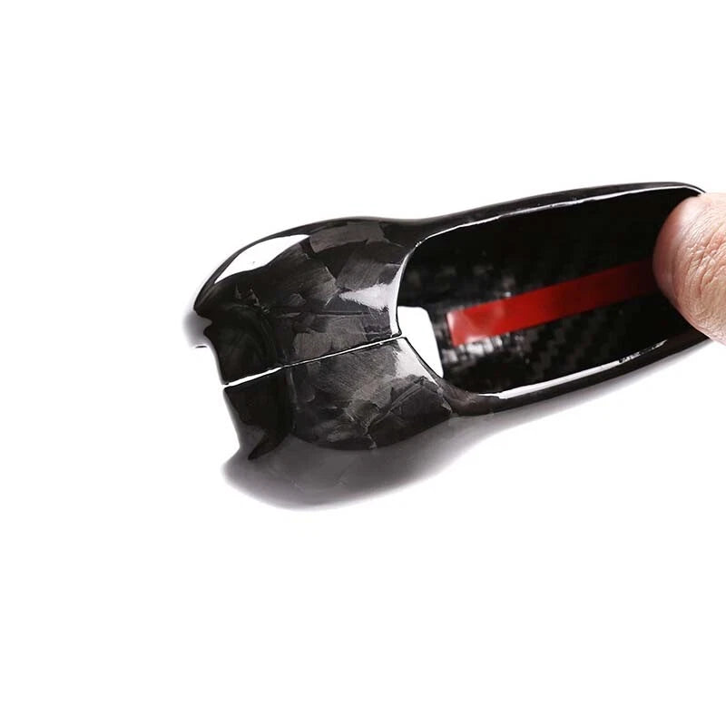 Forging Carbon Fiber Gear Shift Knob Cover Trim Fit For Porsche 2009-2016 Cayman