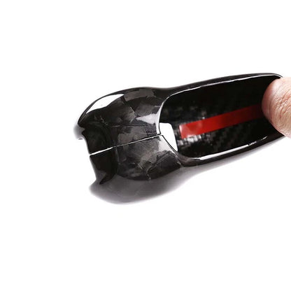 Forging Carbon Fiber Gear Shift Knob Cover Trim Fit For Porsche 2009-2016 Cayman