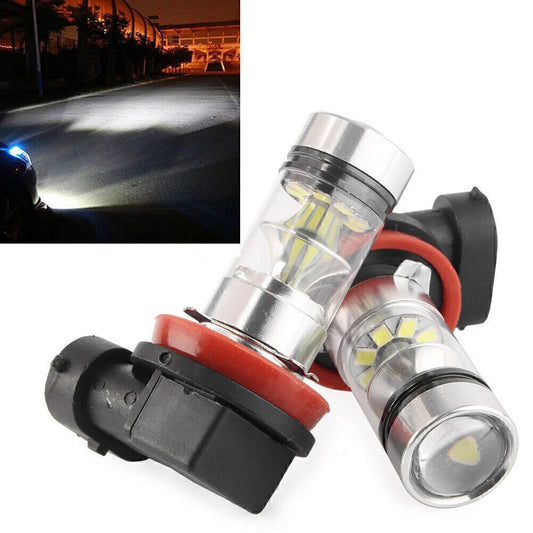 2 x H8 / H11 6000K 100W LED Fog Driving Light Bulbs for Make & Model