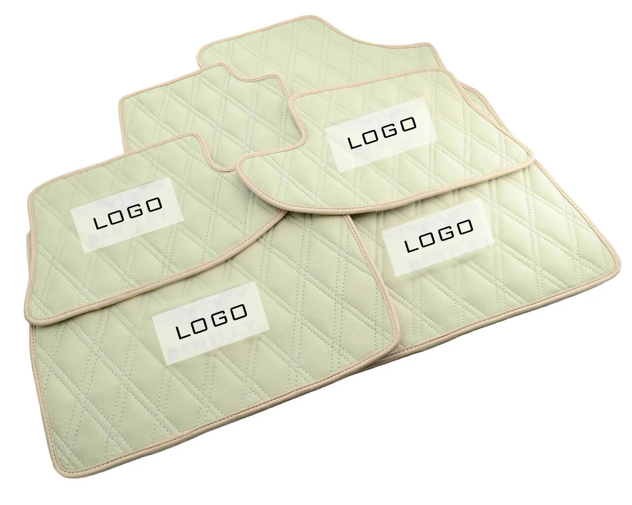 Leather Floor Mats with Bentley Emblem for 1998-2009 Bentley Arnage
