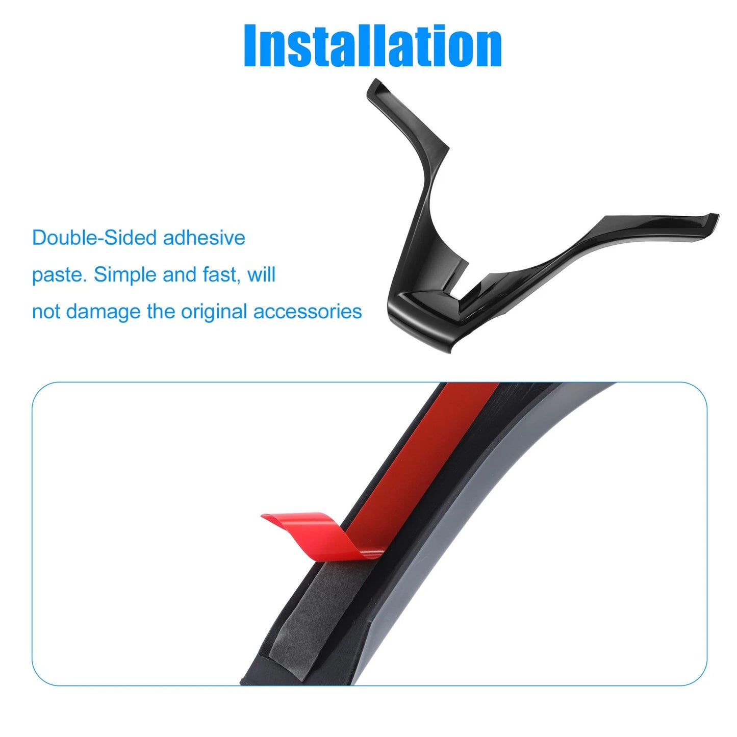 Steering Wheel Cover Trim Black ABS Plastic for Chevrolet Cruze (2010-2015)
