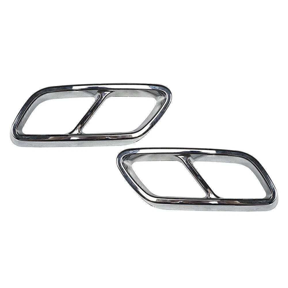 Chrome Rear Exhaust Muffler Tail Pipe Cover Trim for Mercedes C-Class (2022-2023)
