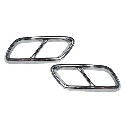 Chrome Rear Exhaust Muffler Tail Pipe Cover Trim for Mercedes C-Class (2022-2023)