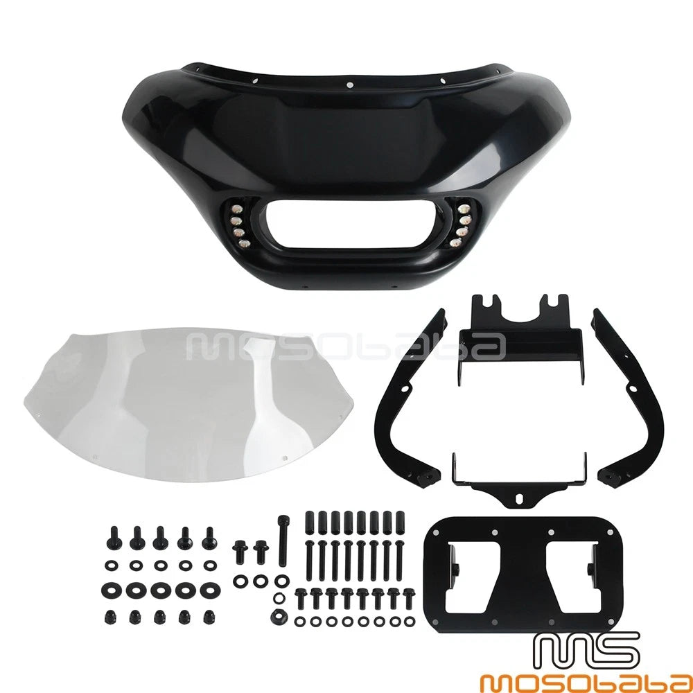 Dual LP4 Headlamp Fairing Windshield Bracket for Softail Street Bob (2018-2023)