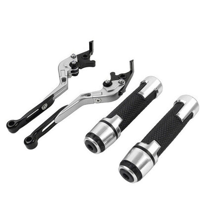 Silver Extendable Brake Clutch Lever Grip Set for Street Twin (2016-2023)
