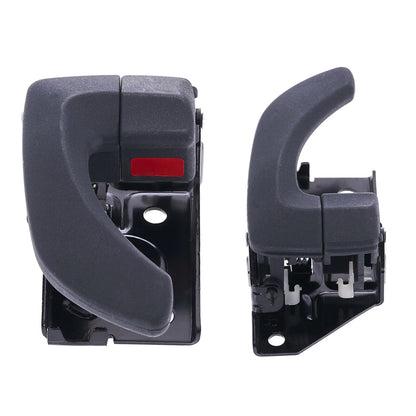 Door Handle Inner 2 x Grey REAR LEFT+RIGHT for Hyundai Santa Fe SM (2000–2005)