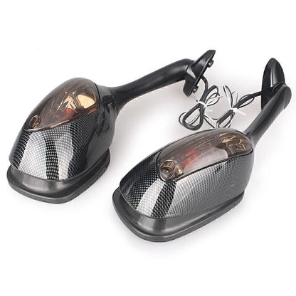 Carbon Fiber Rear View Mirrors w/ LED Signals for Suzuki GSXR1000 (2005-2015)