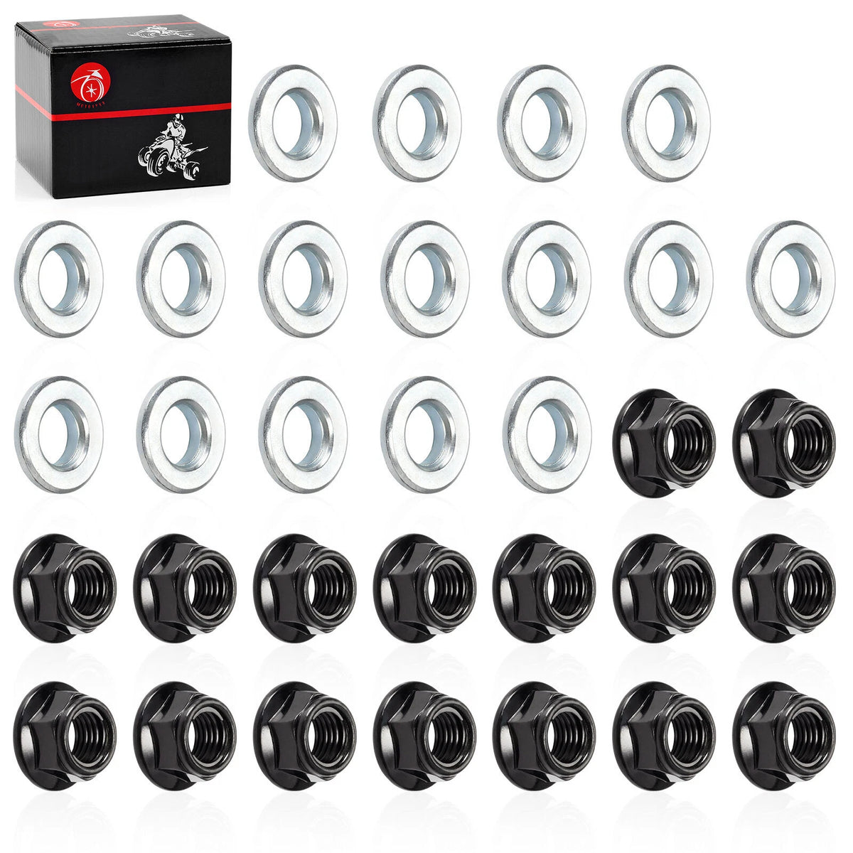 Wheel Lug Nut w/ Washer Kit for Yamaha Banshee Warrior 350 (1995–2006)