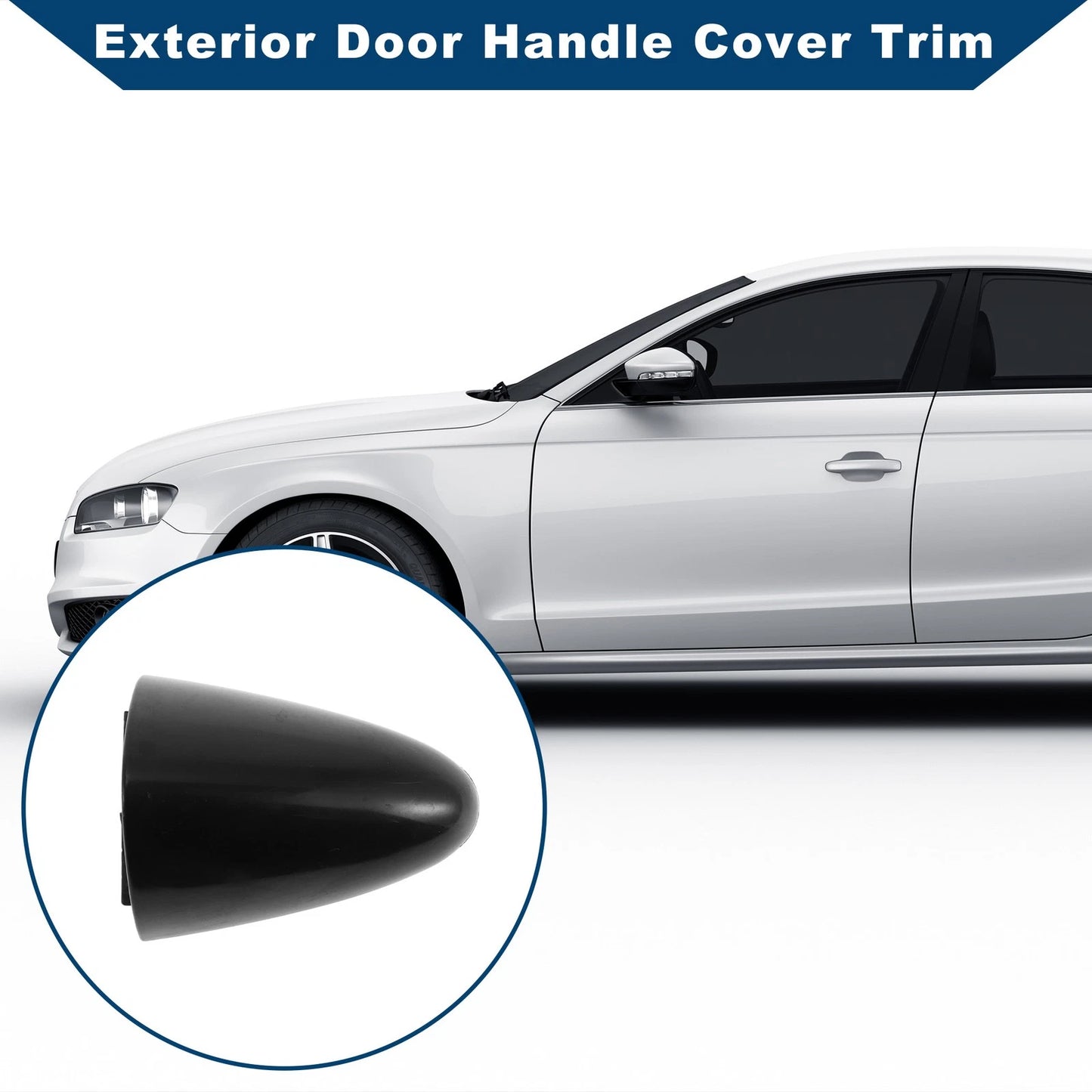 Black Exterior Door Handle Cover Trim for Kia Optima (2011-2016) 1 Pcs