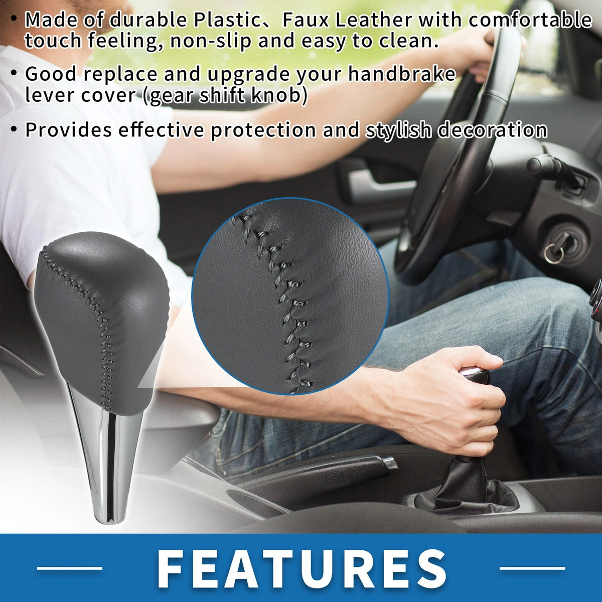 Automatic Gear Shifter Knob for Toyota Camry (2007-2014) Gray Plastic