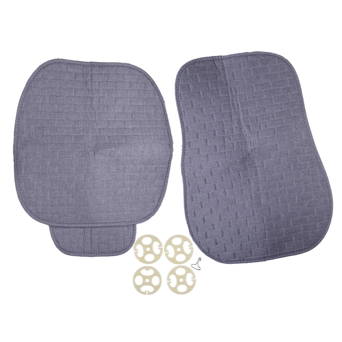 Set of 2 Gray Front Car Seat Covers