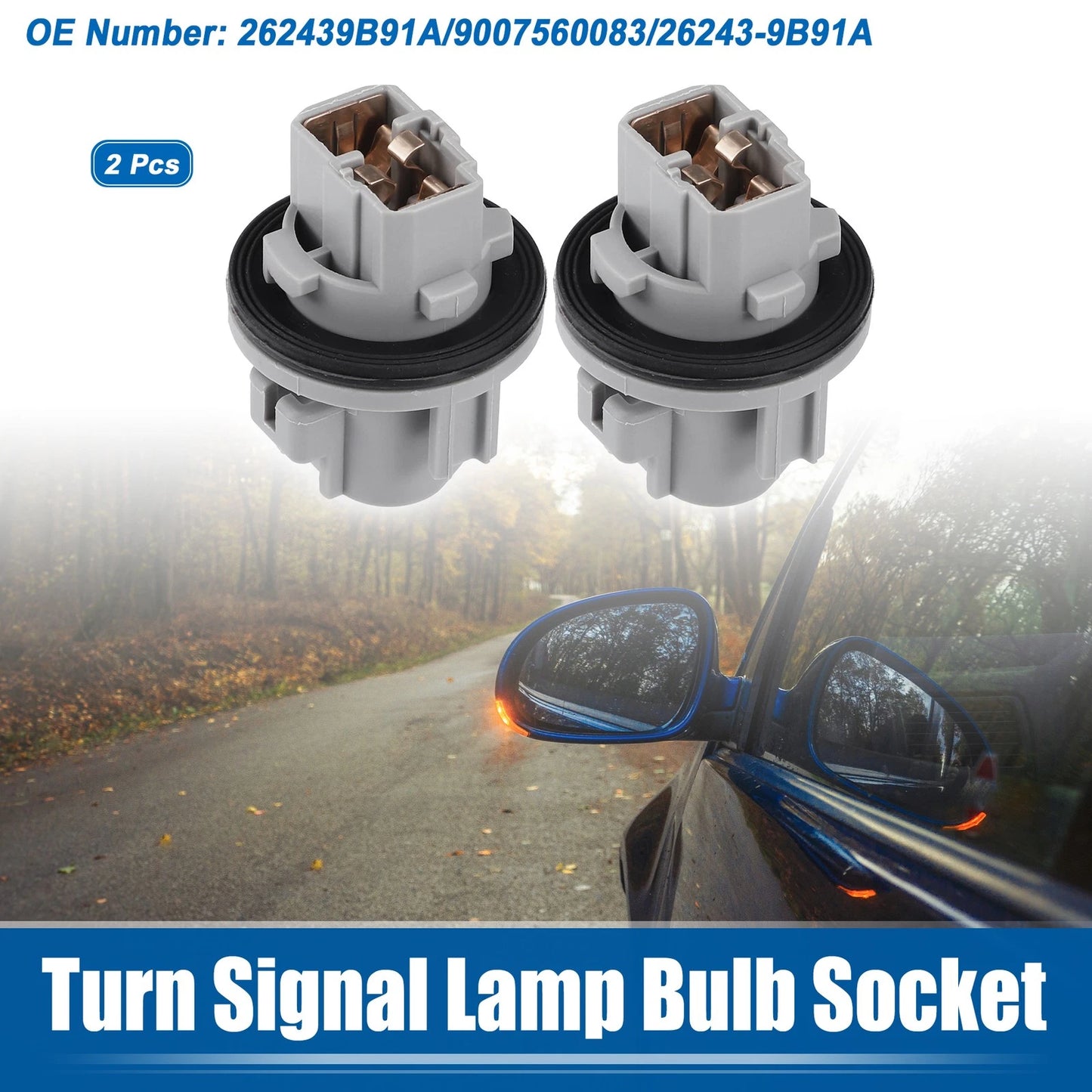 Turn Signal Lamp Bulbs Socket for Nissan Altima Frontier (2012-2015)