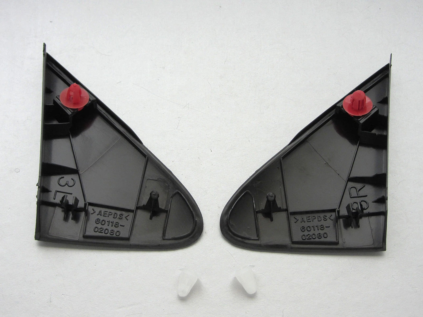 Door Mirror Extension Trim for 09-12 Toyota Corolla Sedan (2 x)
