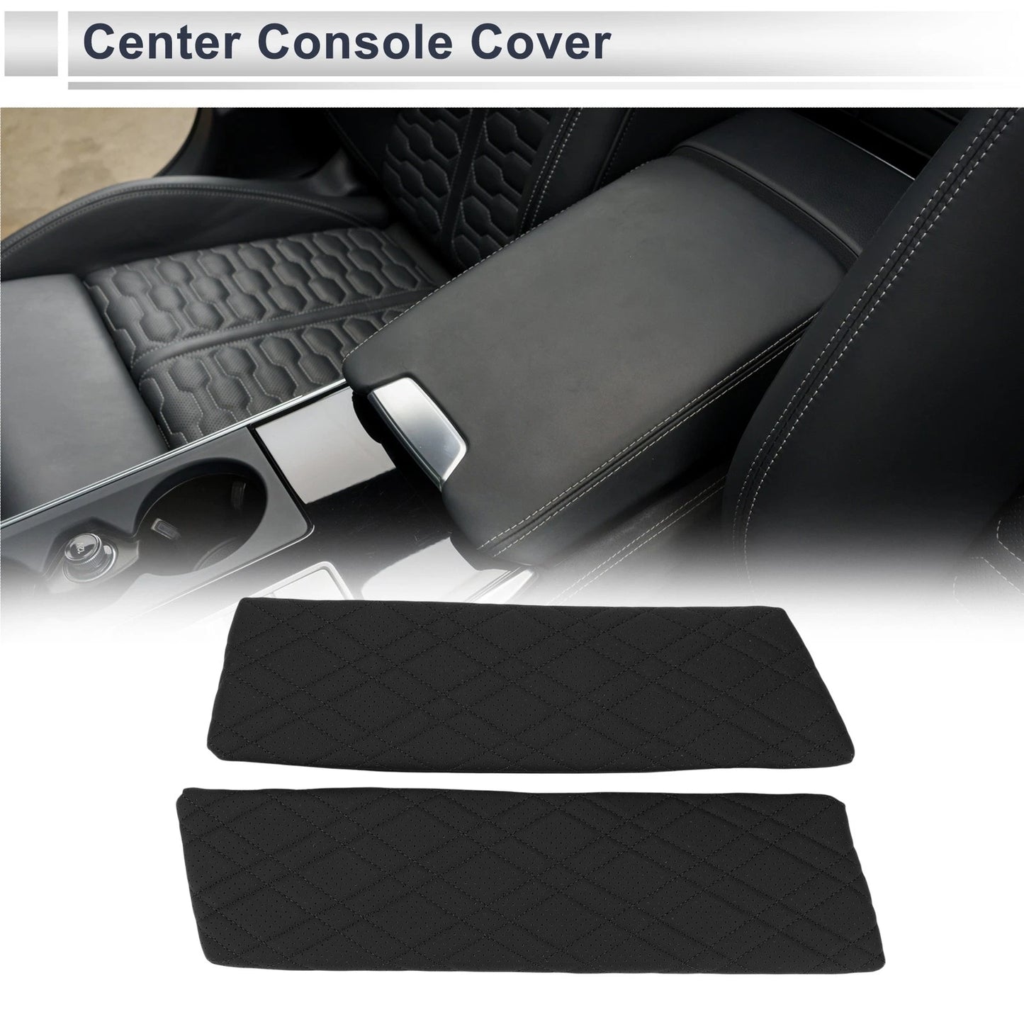 Car Center Console Cover for BMW 5 Series G30 2018-2023 Black 1 x Set