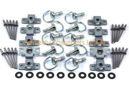 10 x Dzus Fasteners for Motorcycle Forks