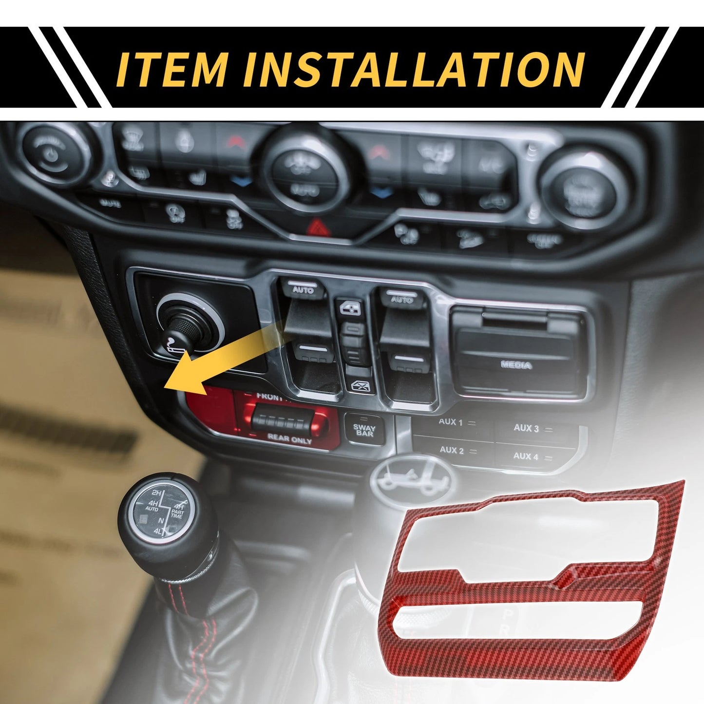 Dashboard Control Panel Cover for Jeep Wrangler (2011-2023)