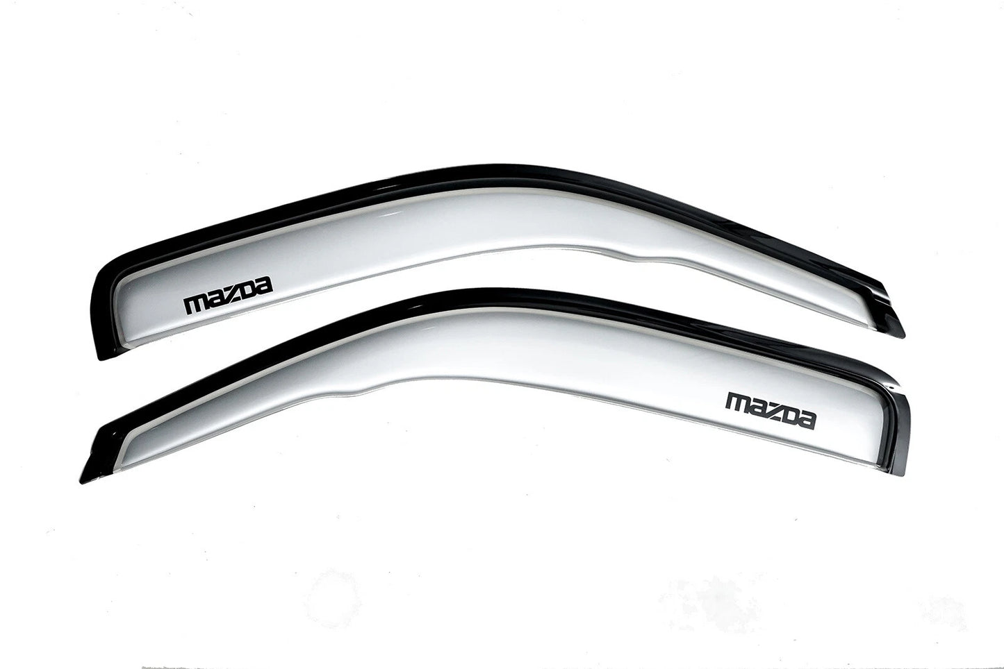 Silver Visor Shield Deflector Weather Guard for Mazda BT-50 (2006-2011)