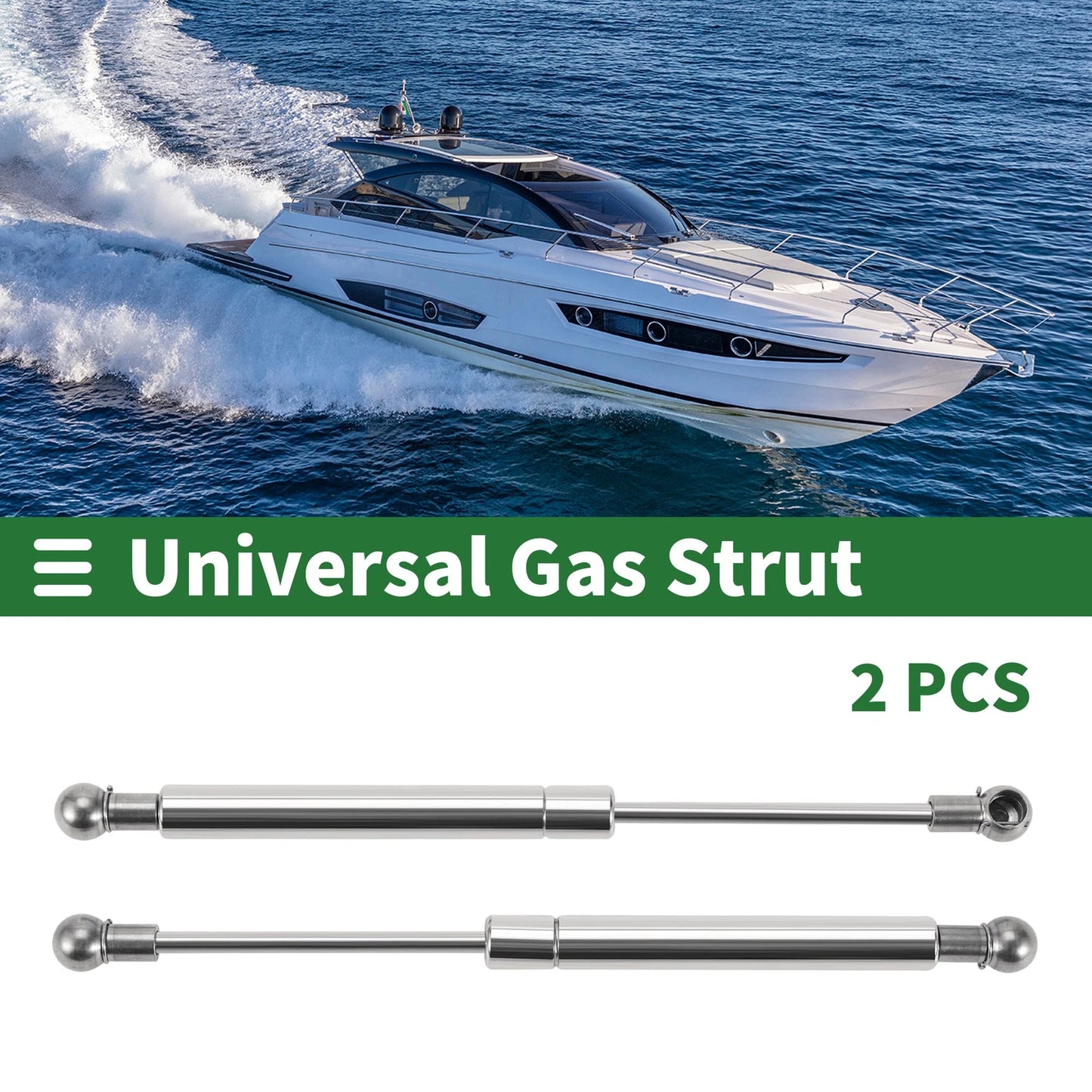 Gas Struts / 2 x 10inch / Marine Stainless Steel Gas Springs for Boats