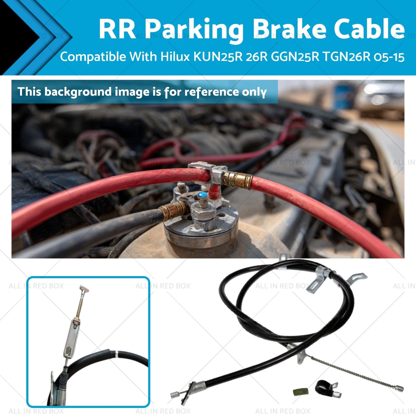 Rear RH Parking Brake Cable for Hilux GGN25R KUN25R KUN26R TGN26R (05-15)
