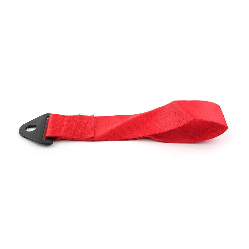 Racing Car Tow Strap Belt Rope Hook Universal Rear/Front Bumper Red