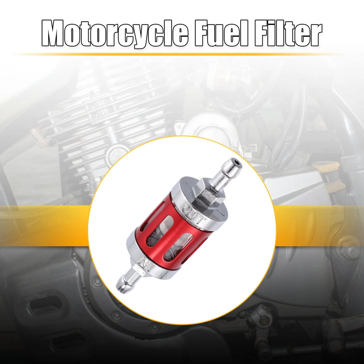 Fuel Filters 8mm Inline Gas Fuel Line Filter for Motorbike ATV