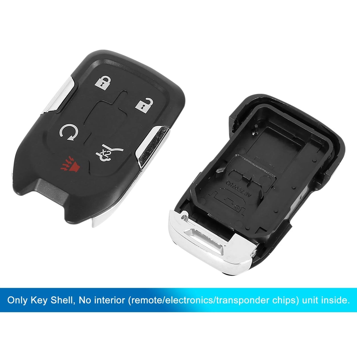 Remote Key Shell Case for GMC Terrain 5-Button Black